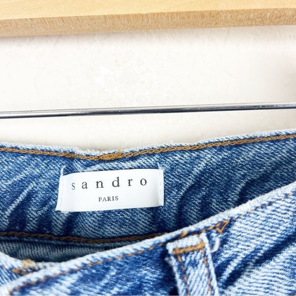 Sandro Dark Wash Straight Leg Jeans Size 38 - Picture 4 of 8